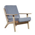 Cashmere Hans Wegner Plank Arm Chair réplica